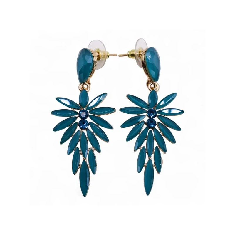 verde-teal-vidro-vintage-brincos